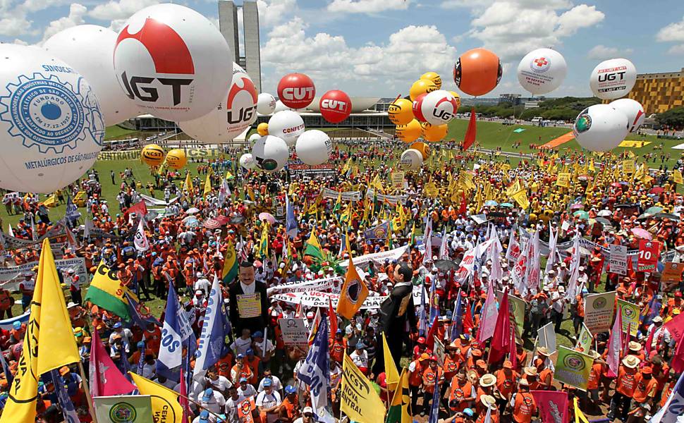 Centrais sindicais em Brasília (Foto: Divulgação)